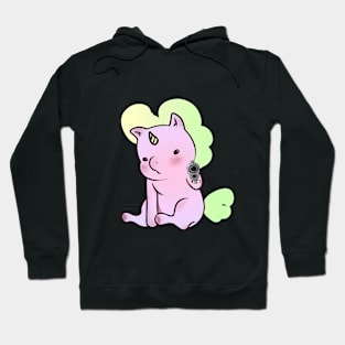 Unicorn with a gun Hoodie